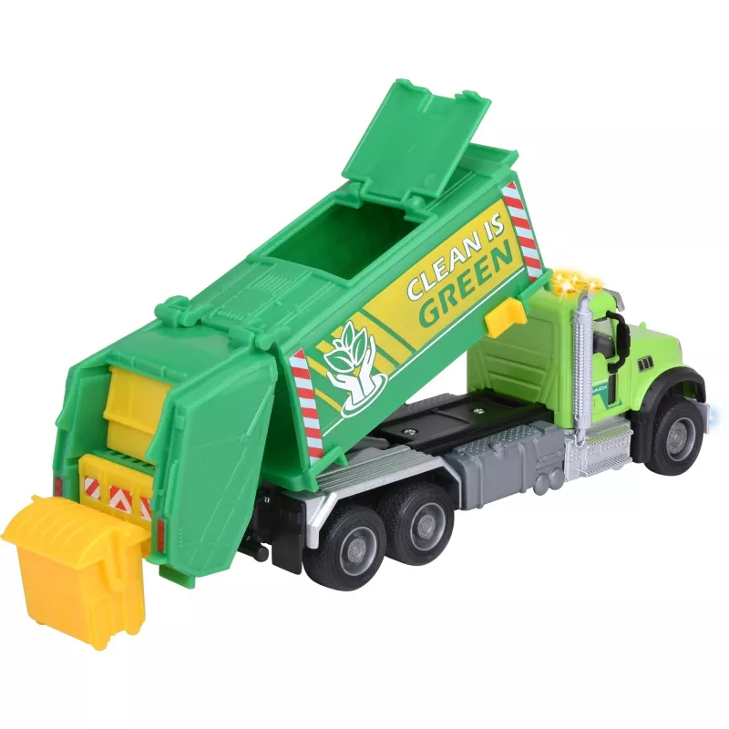 Rotaļu transportlīdzeklis Majorette Mack Granite atkritumu vedēja modelis 213743007, spiedlieta miniatūra