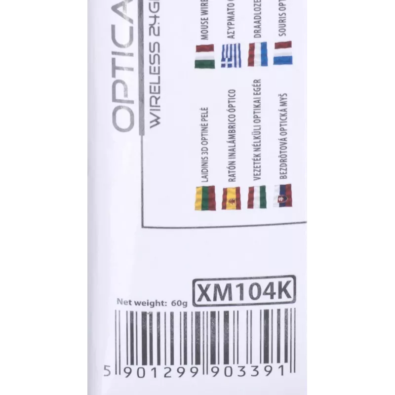 Extreme XM104K pele USB Type-A Optiskā 1000 DPI Labās puses
