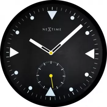 NeXtime klok 3049 Serious Black, Ø32 cm, sienas, melns