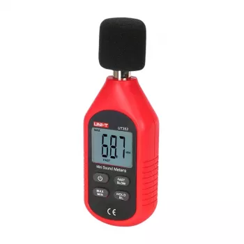 Skaņas līmeņa mērītājs Unit UT353, diapazons 30–130 dB, frekvenču josla 31,5 Hz–8 kHz