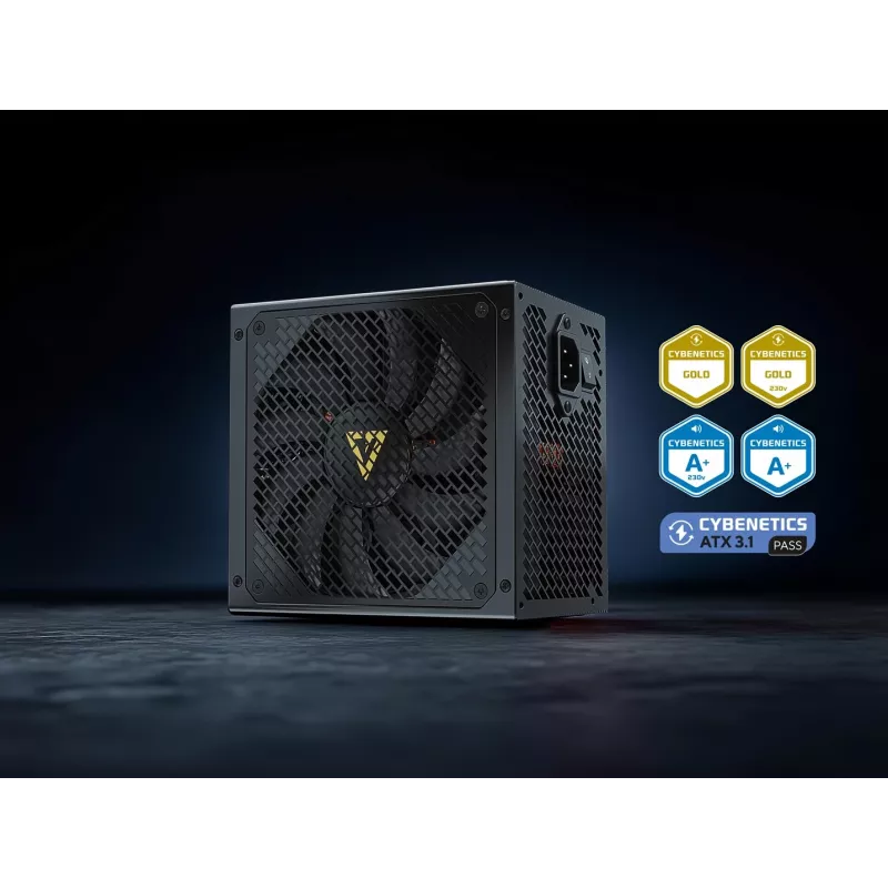 Barošanas bloks MODECOM VOLCANO HEX GOLD 750W, 80 PLUS Gold, ATX 3.1, modulārs, 14 cm ventilators