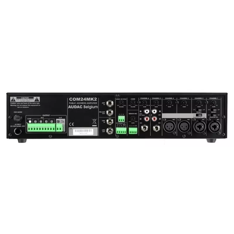 AUDAC COM24MK2 audio pastiprinātājs 240W D klase melns