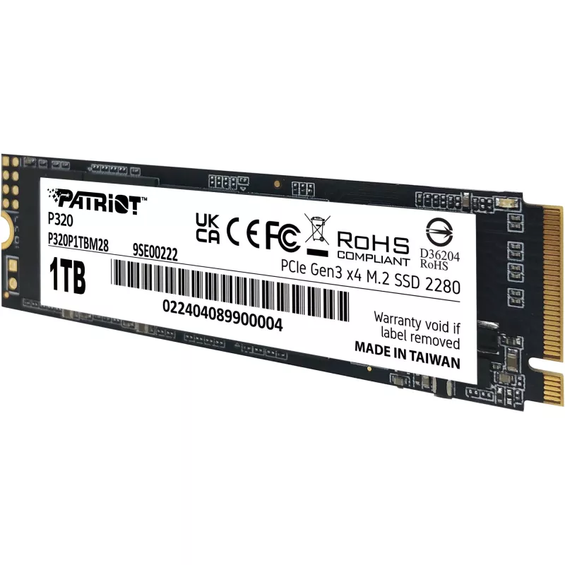 SSD disks Patriot P320 1TB M.2 2280 PCIe 3.0 x4 NVMe