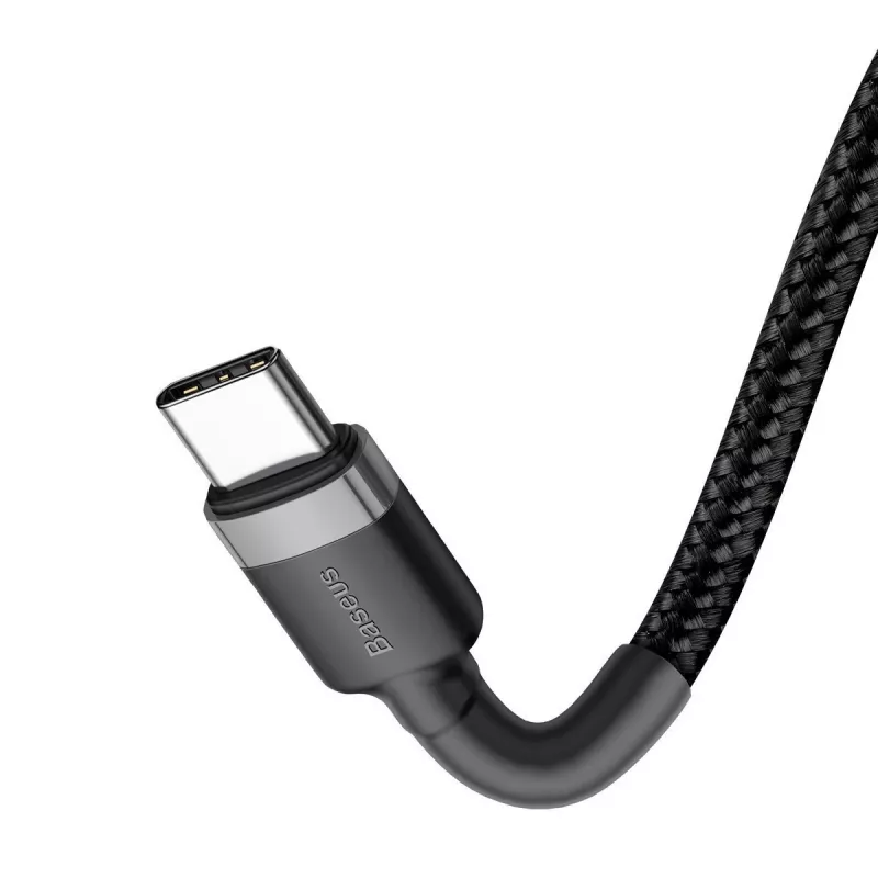 USB kabelis Baseus Cafule 2m USB C melns pelēks