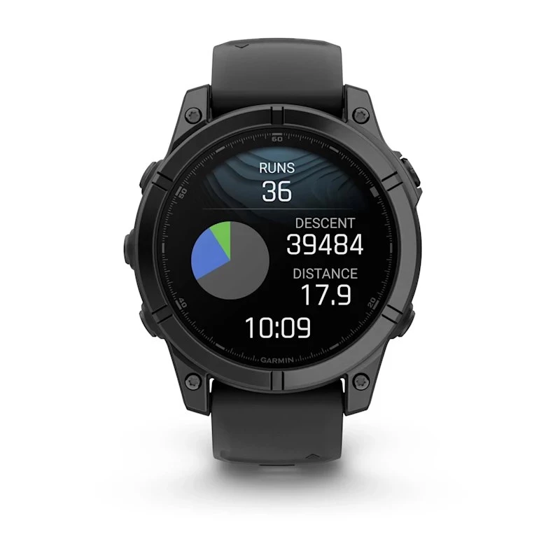 Garmin Fenix E 3.3 cm (1.3) AMOLED 47 mm Digital 416 x 416 pikseļi Skārienekrāns Melns Wi-Fi GPS (satelīts)