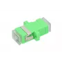 Optisko šķiedru adapters Extralink SC/APC vienmoda vienvirziena ar caurspīdīgiem putekļu vāciņiem, zaļš