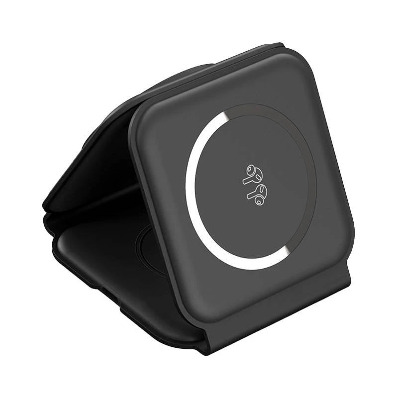Choetech T588-F 3in1 Magnētiskais bezvadu lādētājs 15W (melns)