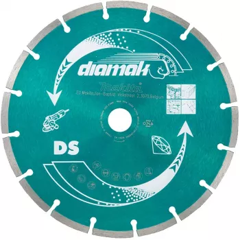 Makita Diamak - dimanta griešanas disks - betonam, marmoram, šīferim, mīkstajiem ķieģeļiem, cementa ķieģeļiem