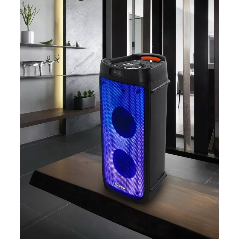 Sistēmas audio PLL FM USB/SD/BT 2xKaraoke FULL LED PartyBox