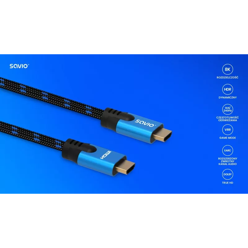 HDMI kabelis Savio CL-143 3m