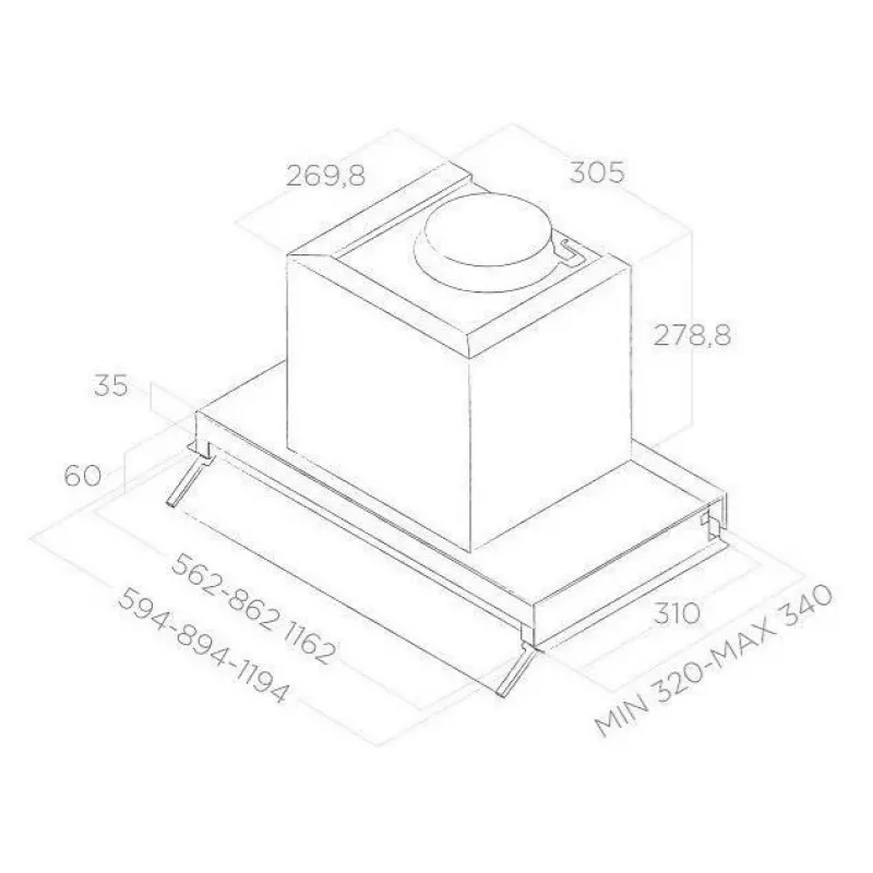 BOXIN LUX LX/IX/A/60 Tvaika nosūcējs