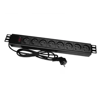 Alantec PZ081U3M strāvas pagarinātājs 3 m 8 AC kontaktligzdas Iekštelpām Melns