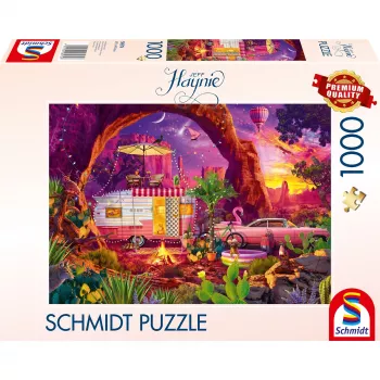 Mozaīkmīkla Schmidt Spiele Jeff Haynie — Kempinga paradīze tuksnesī, 1000 gab., MPN 58574