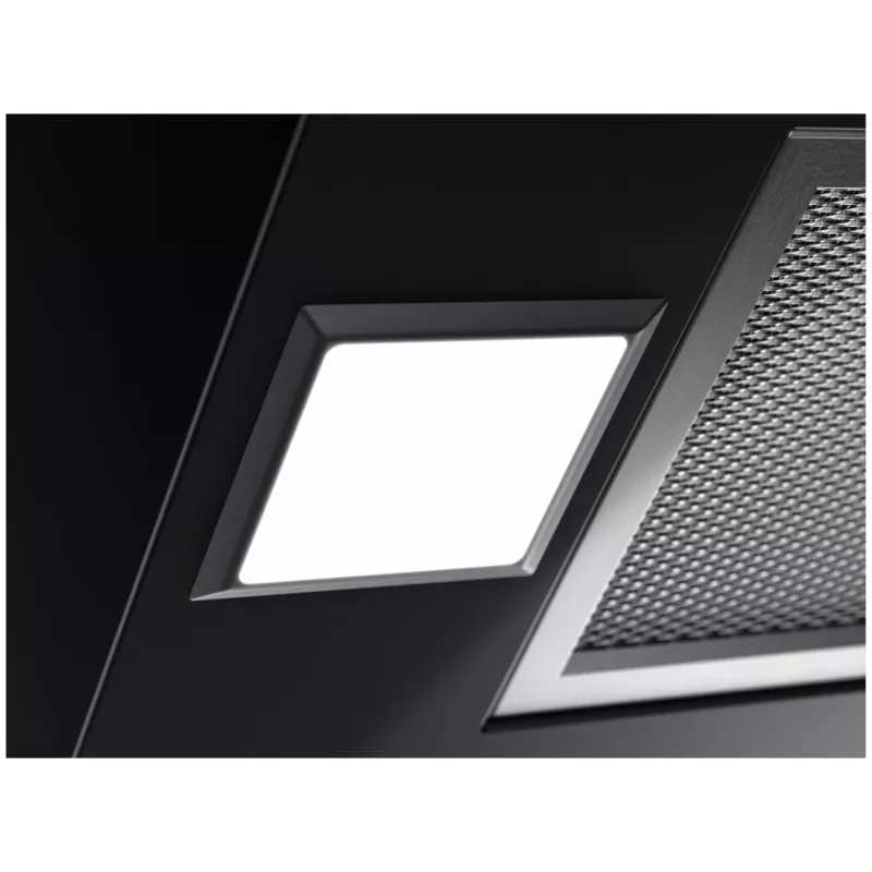 Wall-mounted extractor hood Electrolux LFV626K, Melns, 598×396 mm, 615 m³/h recirculating, 62 dB, charcoal filter