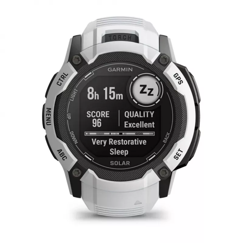Garmin Instinct 2X Solar 2,79 cm (1,1 inch) MIP 50 mm digitāls 176 x 176 pikseļi skārienjutīgs balts GPS (satelīts)