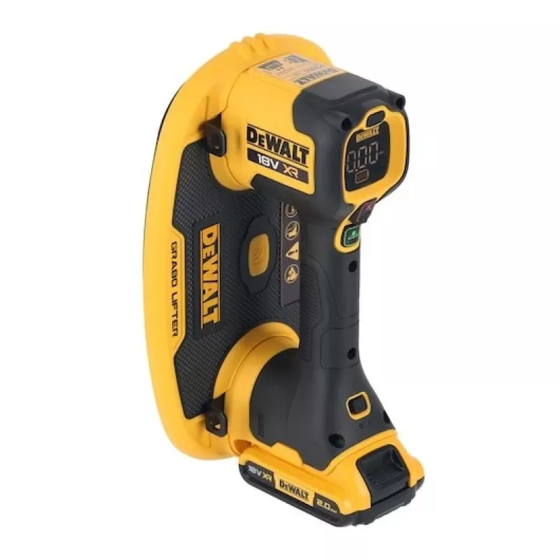 Vakuuma pacēlājs DeWalt GRABO DCE590N 18V bezvadu pārnēsājams piesūkšanās instruments, 1 piesūceknis, maks. slodze 120 kg
