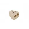 Lanberg AD-RJ45-2RJ45-OU tīkla sadalītājs, bēšs