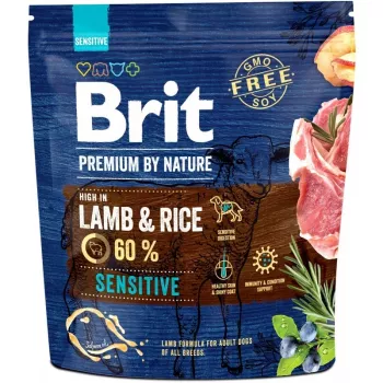 BRIT Premium by Nature Sensitive Lamb & Rice sausā suņu barība 1 kg