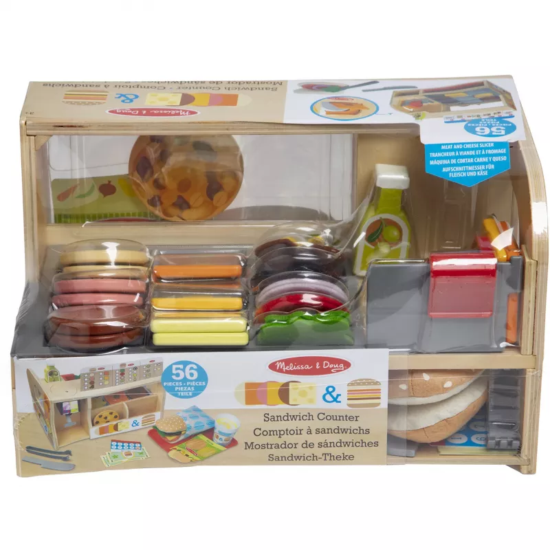 Melissa & Doug koka sviestmaižu letiņš ar šķēlēju – 56 rotaļu pārtikas gabali – FSC sertificēts