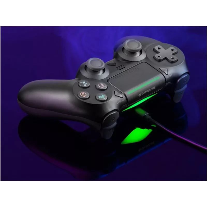 Vadu spēļu kontrolieris TRACER SHOGUN PRO Melns — 16 pogas, analogais/ciparu, 1,5 m kabelis, vibrācija, PC/PS4/PS3