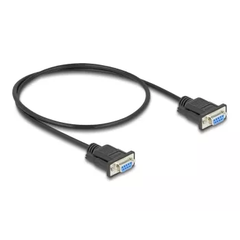 DeLOCK 86822 seriālais kabelis melns 0,5 m DB-9