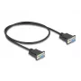 DeLOCK 86822 seriālais kabelis melns 0,5 m DB-9
