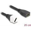 DeLOCK Keystone modulis Kabelis HDMI sievišķā uz sievišķo diagonālais 8K 60 Hz 20 cm melns