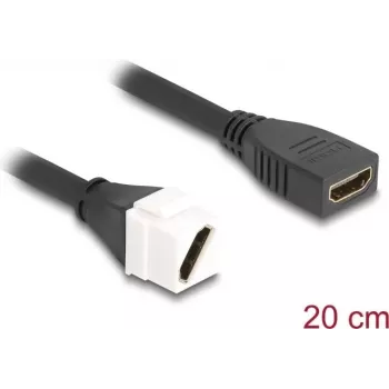 DeLOCK Keystone modulis Kabelis HDMI sievišķā uz sievišķo diagonālais 8K 60 Hz 20 cm melns