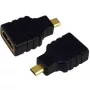 Kabeļa savienotāja adapteris HDMI D uz HDMI A LogiLink AH0010 melns