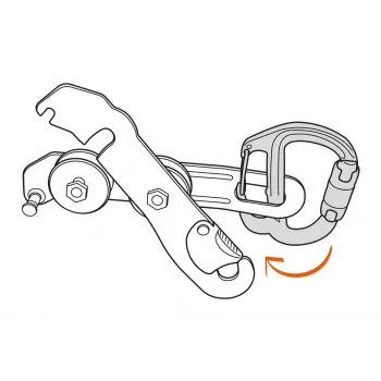 Bloķējošs karabīne Petzl M042AA00 D-veida Alumīnijs Pelēks 75 g