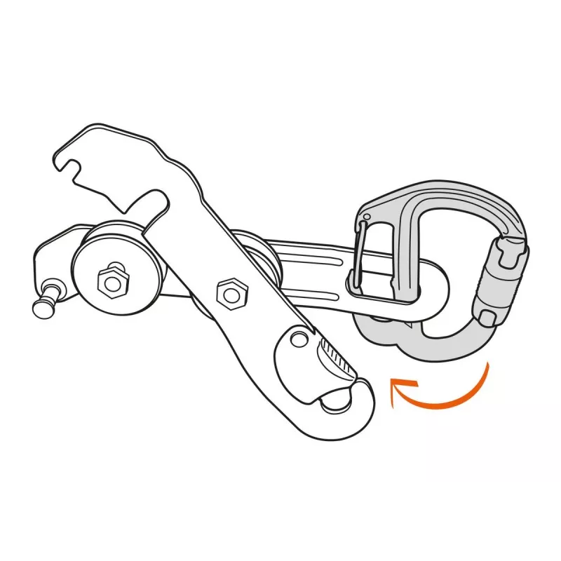 Bloķējošs karabīne Petzl M042AA00 D-veida Alumīnijs Pelēks 75 g