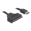 SATA kabelis DeLOCK ESATAP-100 0.5m melns