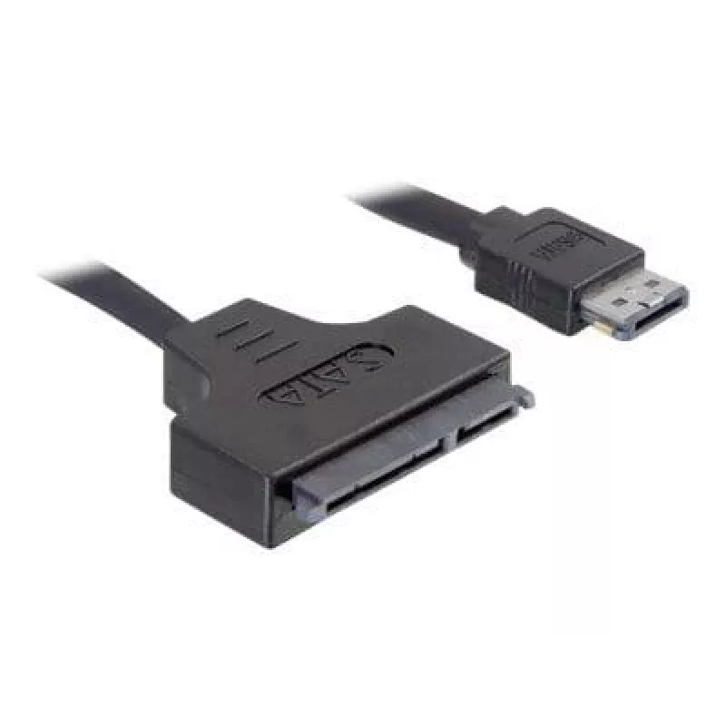 SATA kabelis DeLOCK ESATAP-100 0.5m melns