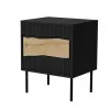 Cama INSERTO Naktsskapītis, 2 gab., 50x40x61.5 cm, melns + LED