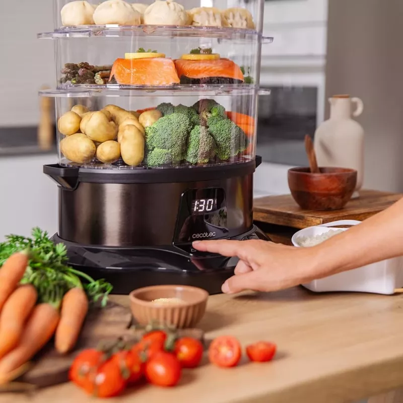 Cecotec pārtikas tvaicētājs | Vapovita 3000 Pro | 1000 W | Grozu skaits 3