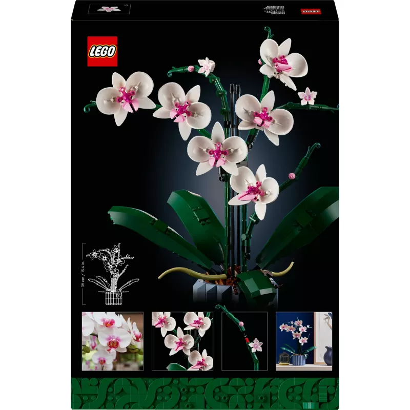 LEGO 10311 Icons Orchid Mākslīgā auga būvēšanas komplekts ar ziediem, mājas dekora aksesuārs pieaugušajiem, Botāniskā kolekcija, dāvana sievai vai vīram