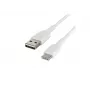 Kabelis PVC USB-C uz USB-A 15 cm Balts