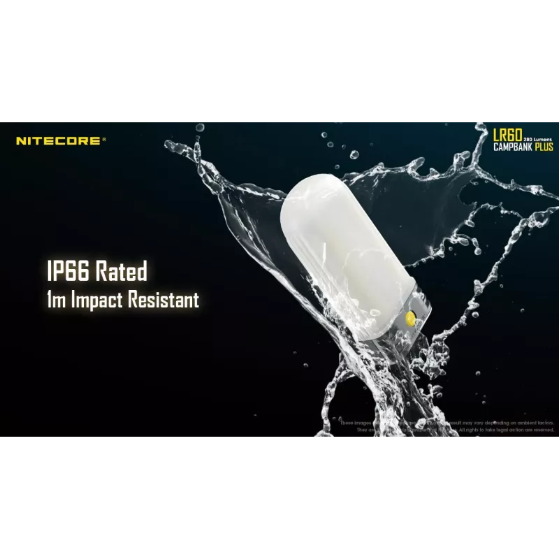 Ar baterijām darbināma nometnes laterna Nitecore LR60 280 lm USB C