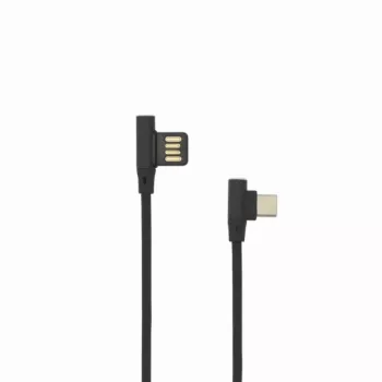 Sbox USB-C-90-B USB->Type C 90 M/M 1,5 m melns