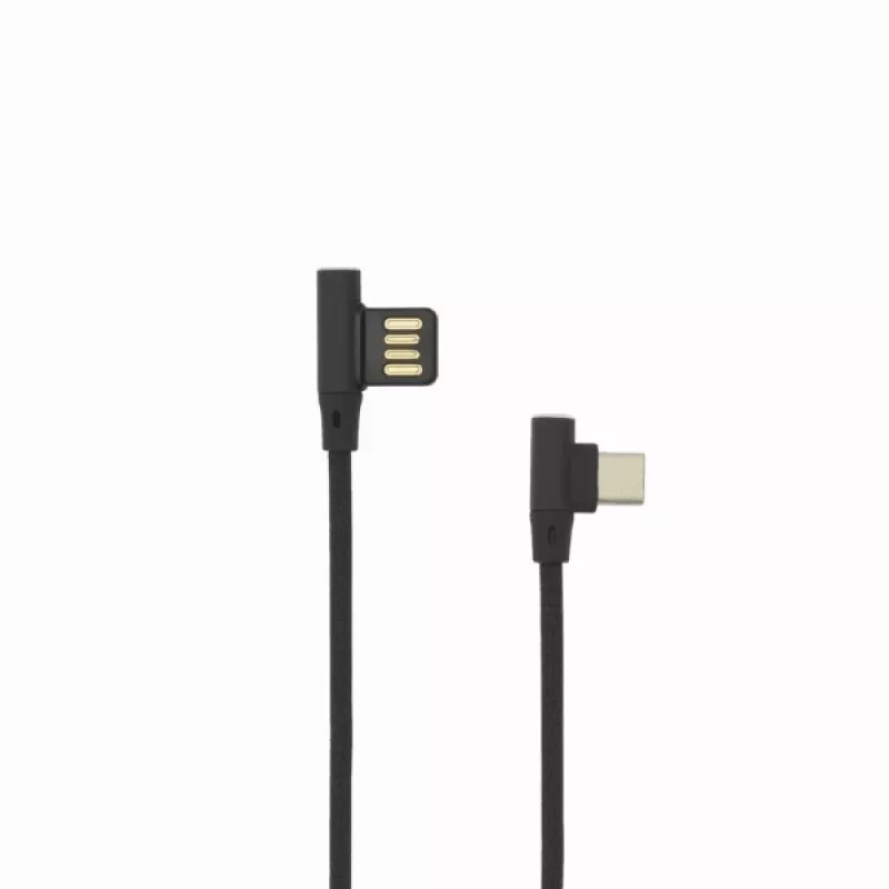Sbox USB-C-90-B USB->Type C 90 M/M 1,5 m melns