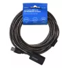 USB aktīvais porta pagarinātājs SAVIO CL-130 10 m USB 2.0 A vīrietis–sieviete, 5 V, melns