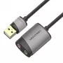 Vention USB ārējā skaņas karte 0,15 m pelēka metāla
