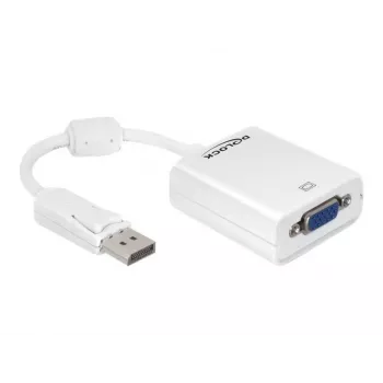 Video kabeļa adapteris DeLOCK 61766 0,125 m VGA DisplayPort balts