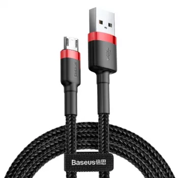 Micro USB kabelis Baseus Cafule 1,5A 2m (sarkans & melns)