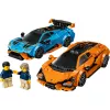 Konstruktors LEGO Speed Champions komplekts 77238 — Lamborghini Revuelto & Huracán STO, 607 detaļas, 2 minifigūras, ieteicamais vecums 10+