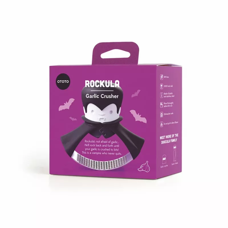 Galda ķiploku spiede Ototo Design Rockula plastmasa nerūsējošais tērauds melna balta