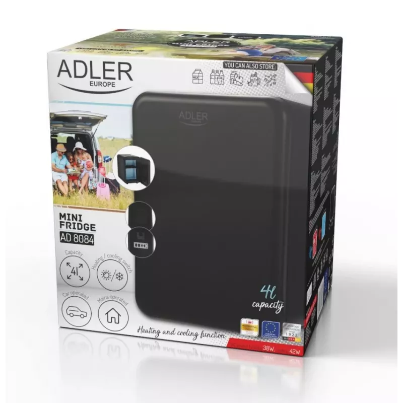 Adler Ad 8084 Mini Ledusskapis 4L Maiņstrāva/līdzstrāva