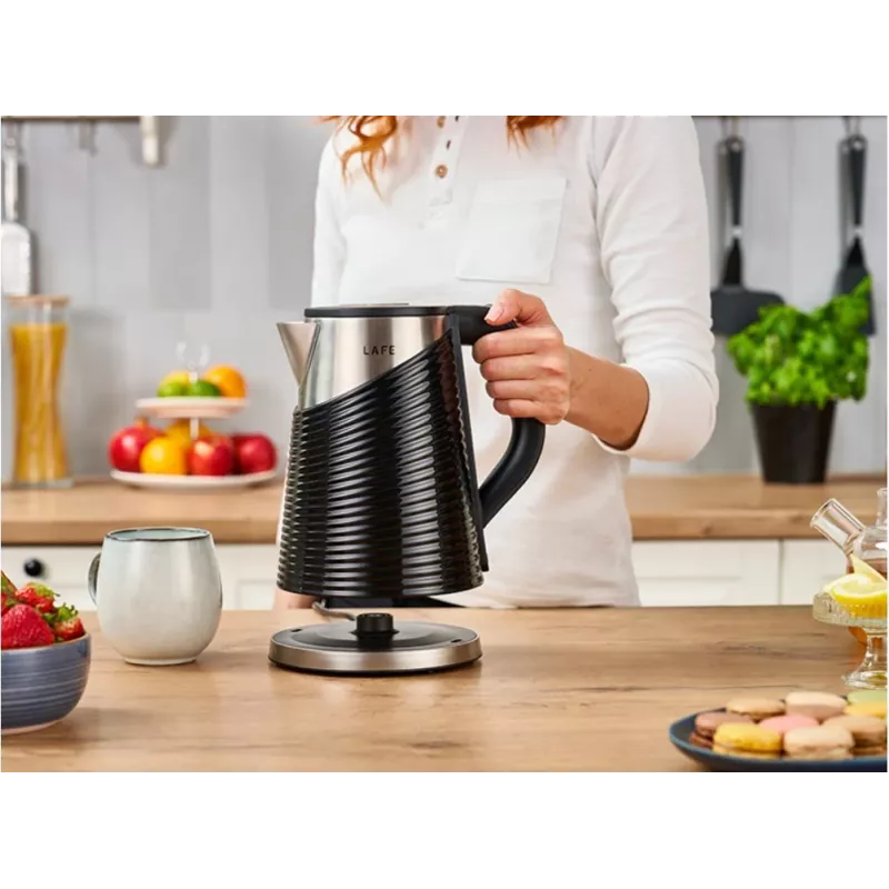 Elektriskā tējkanna LAFE 1,8L 2200W Elegant Melns