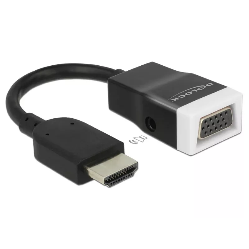 Video kabeļa adapteris HDMI Type A uz VGA D-Sub + 3,5 mm DeLOCK 65587