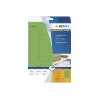 Pašlīmējošās printera uzlīmes HERMA Krāsainās uzlīmes A4 45,7x21,2 mm zaļas papīrs matētas 960 gab.